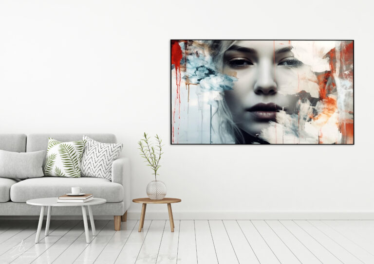 Roseate Resonance - Abstract Portrayal of a Woman